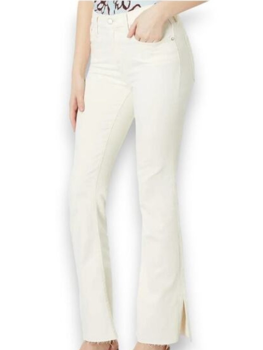 NWT Madewell Kick Out Full-Length Jeans White Vintage Canvas Size 24 - Picture 2 of 10